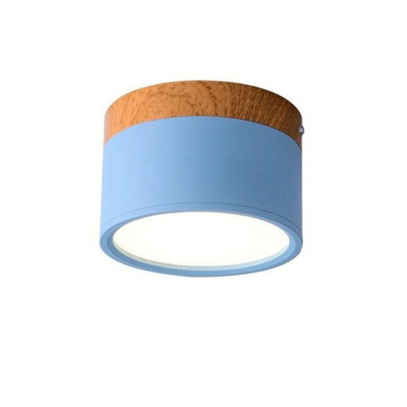 Jojo Petit Plafonnier Led Multicolor Bois Nordique. Couloir