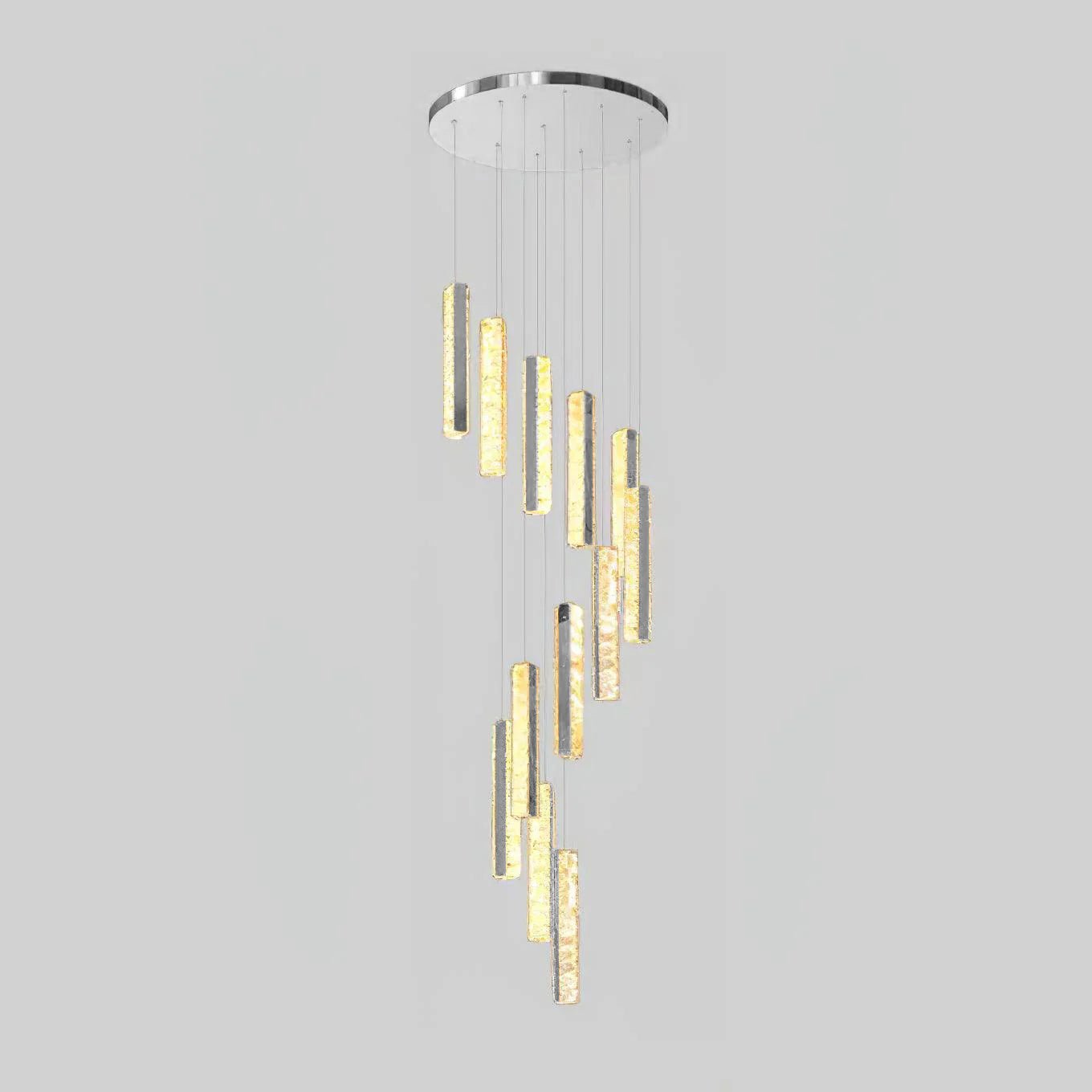 Lustra Lustre Villa Forci Suspension Argentée Moderne
