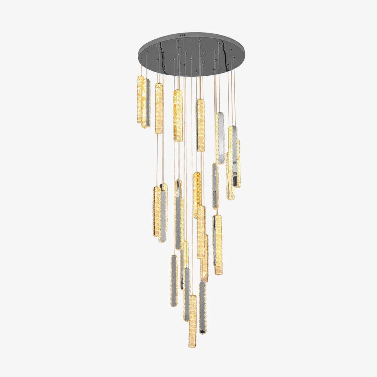 Lustra Lustre Villa Forci Suspension Argentée Moderne