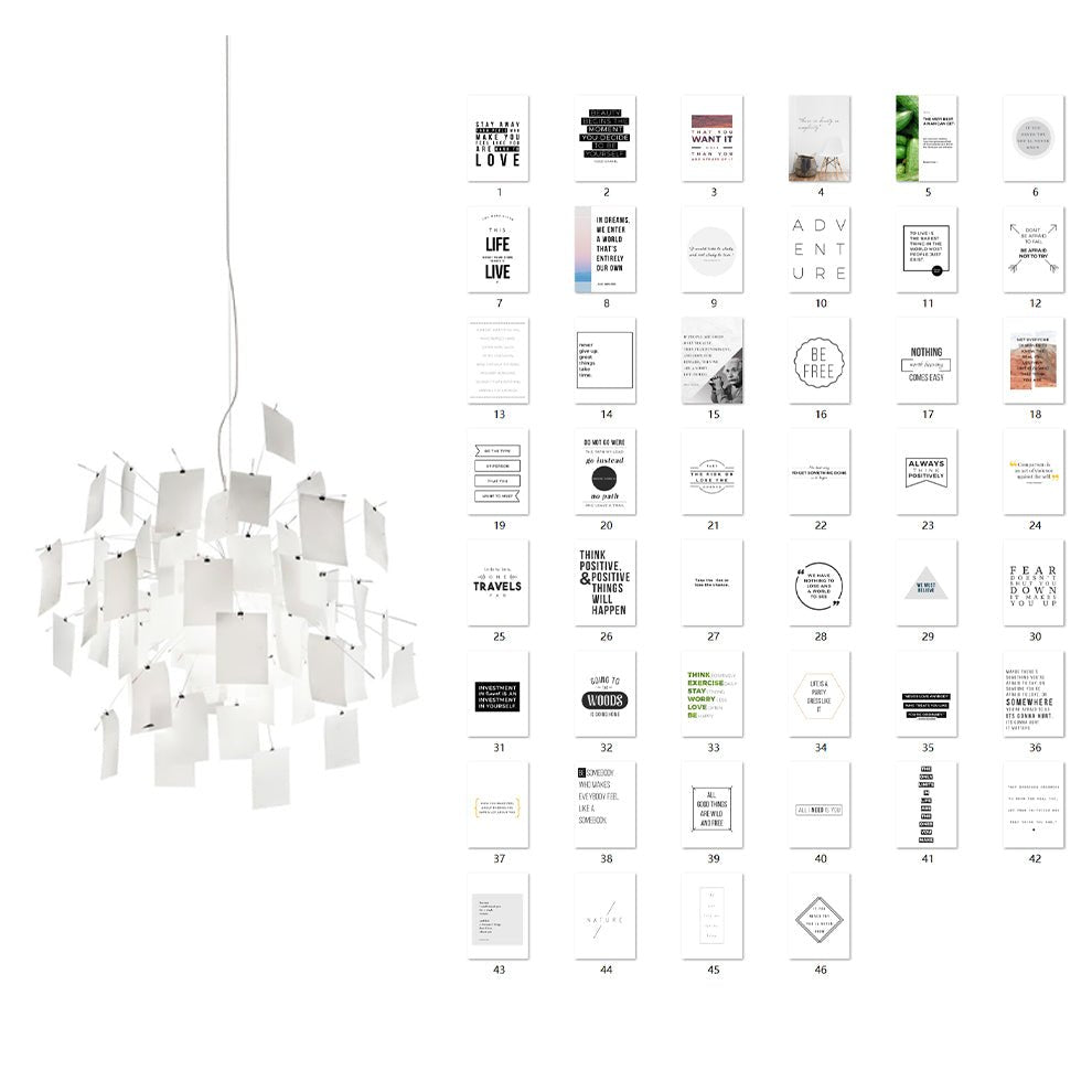 Lustra Lustre en Papier Personnalisable Créatif