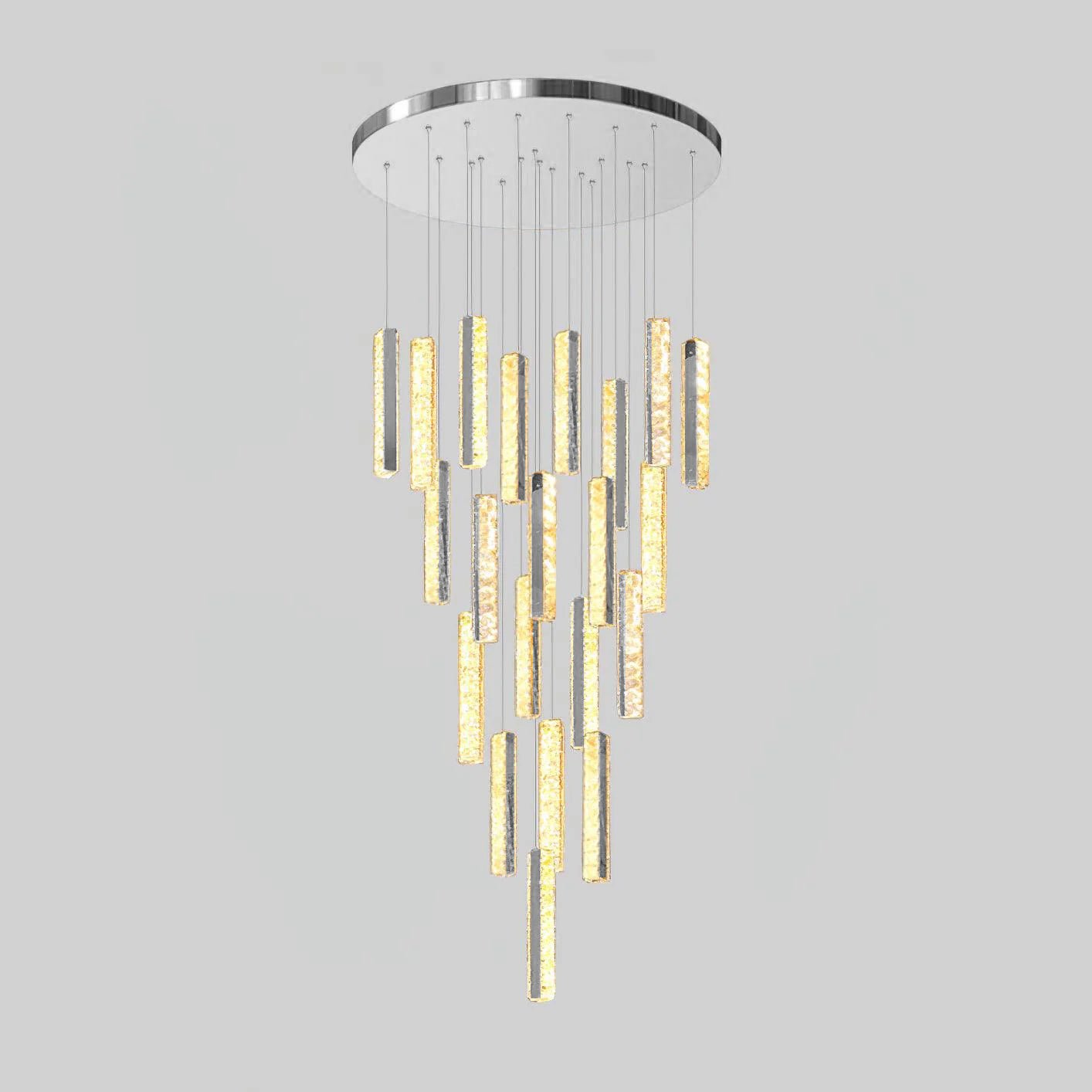 Lustra Lustre Villa Forci Suspension Argentée Moderne