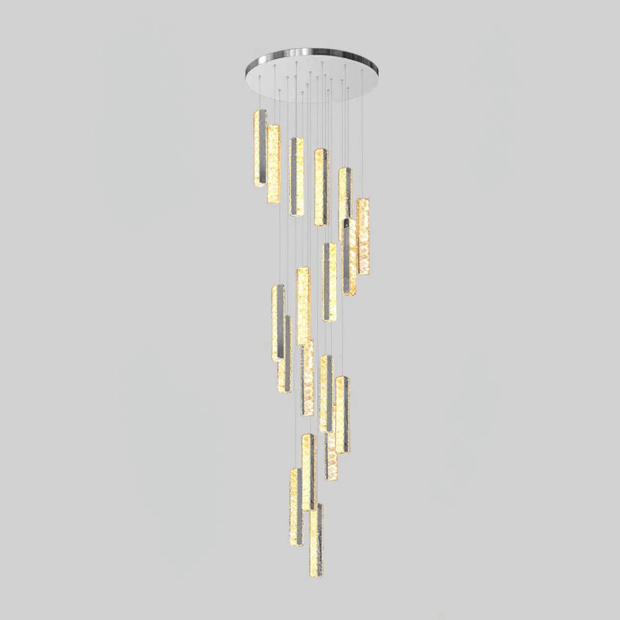Lustra Lustre Villa Forci Suspension Argentée Moderne