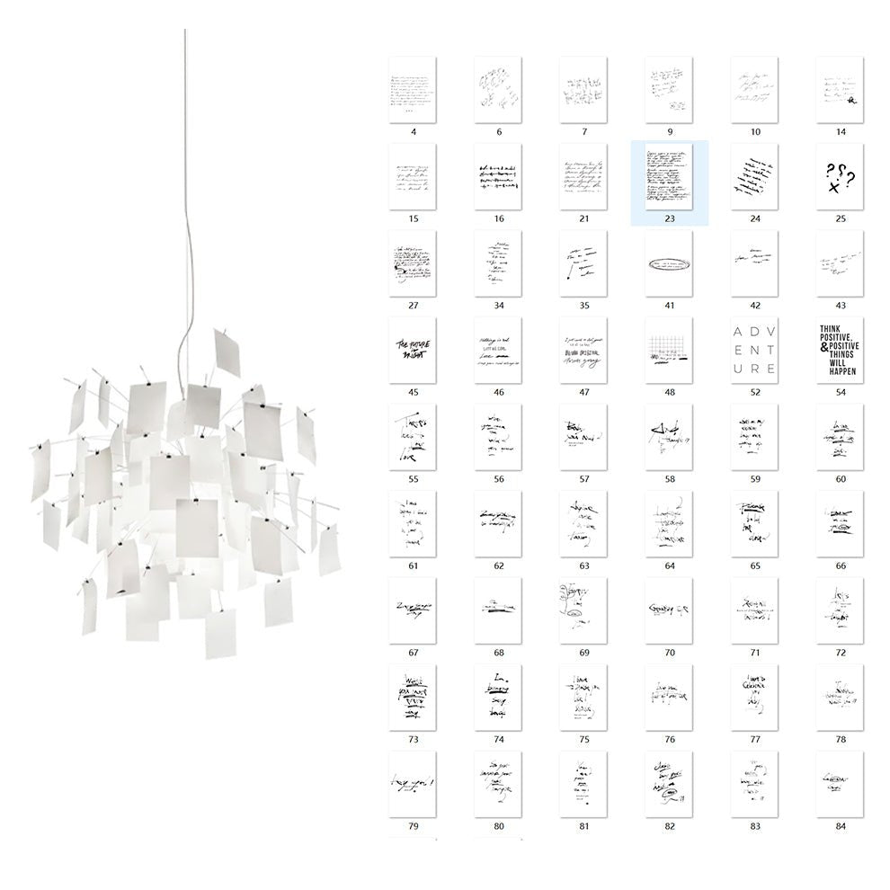 Lustra Lustre en Papier Personnalisable Créatif