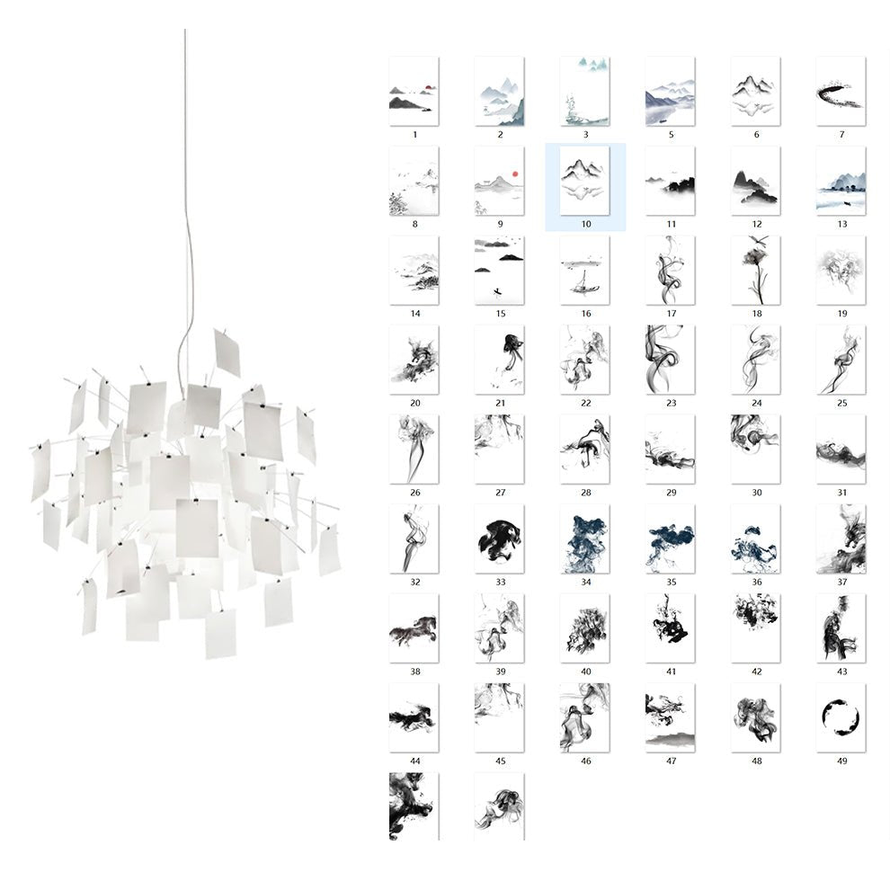 Lustra Lustre en Papier Personnalisable Créatif