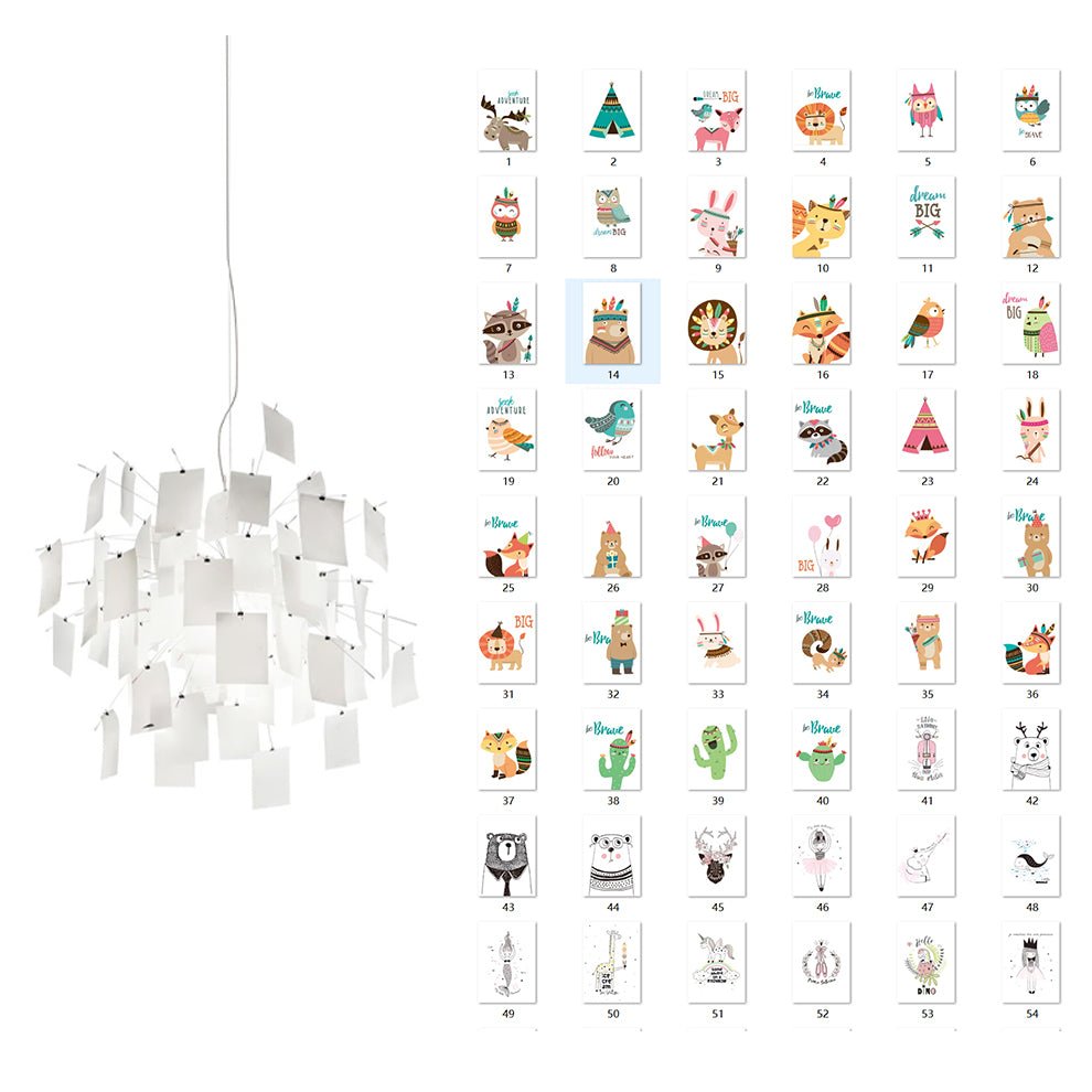 Lustra Lustre en Papier Personnalisable Créatif