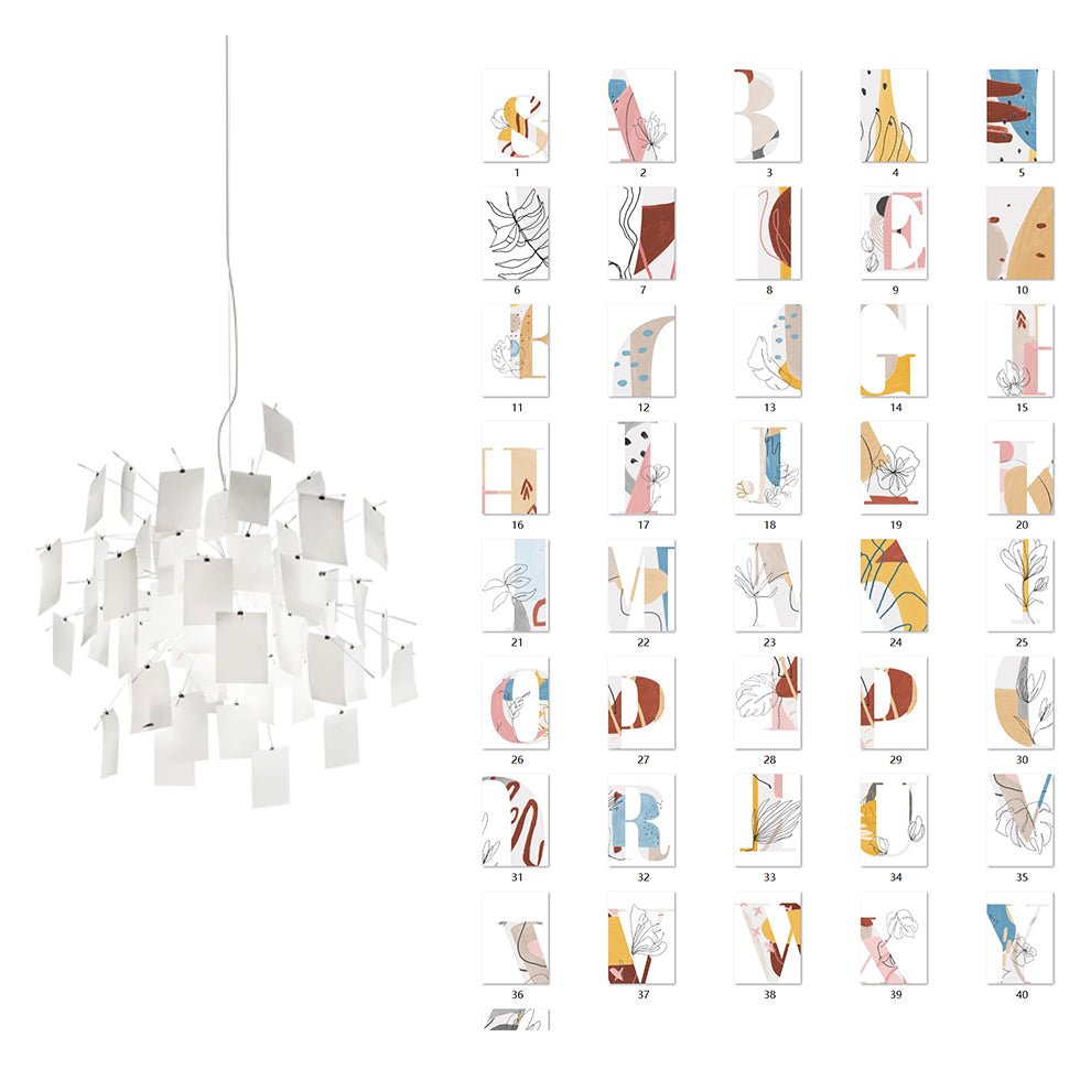 Lustra Lustre en Papier Personnalisable Créatif
