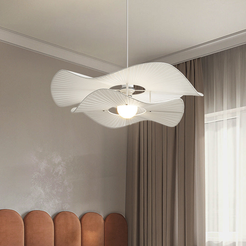Saku Moderne LED Suspension Métal Tissu Salon