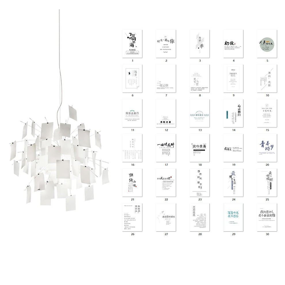 Lustra Lustre en Papier Personnalisable Créatif