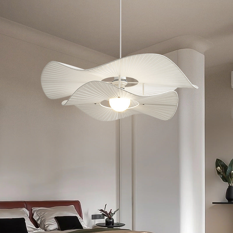 Saku Moderne LED Suspension Métal Tissu Salon