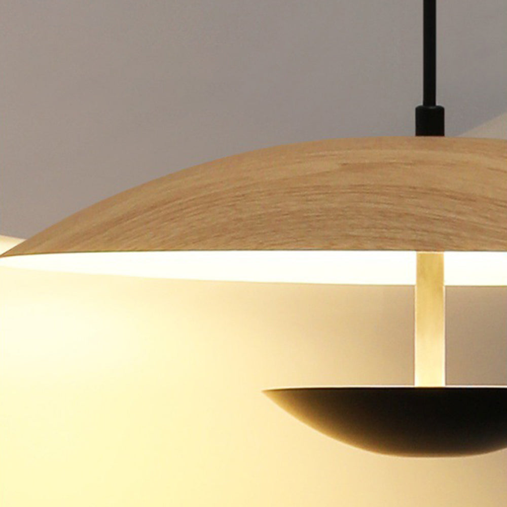 Zephy Suspension Dôme Traditionnelle.  Bois/Marron. Salon/Salle à Manger