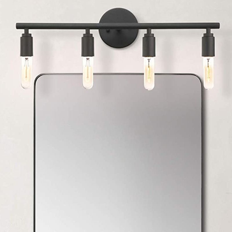 Silva Applique Murale Simple, Métal/Verre, Noir, Salle de Bain