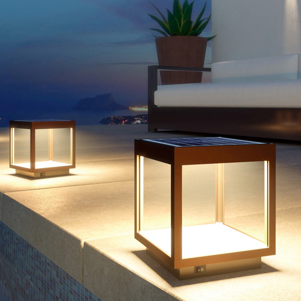 Ferra Lampadaire d’extérieur solaire rechargeable contemporain