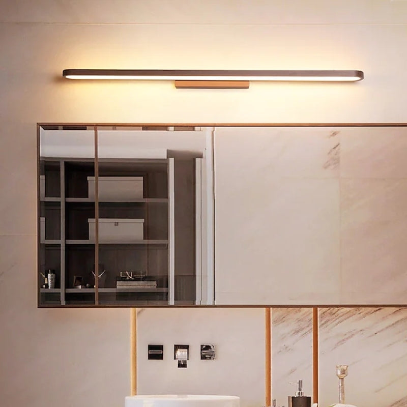 Luxa Applique Murale Miroir Ovale Moderne. Métal/Gel de Silice. Café/Noir Salon
