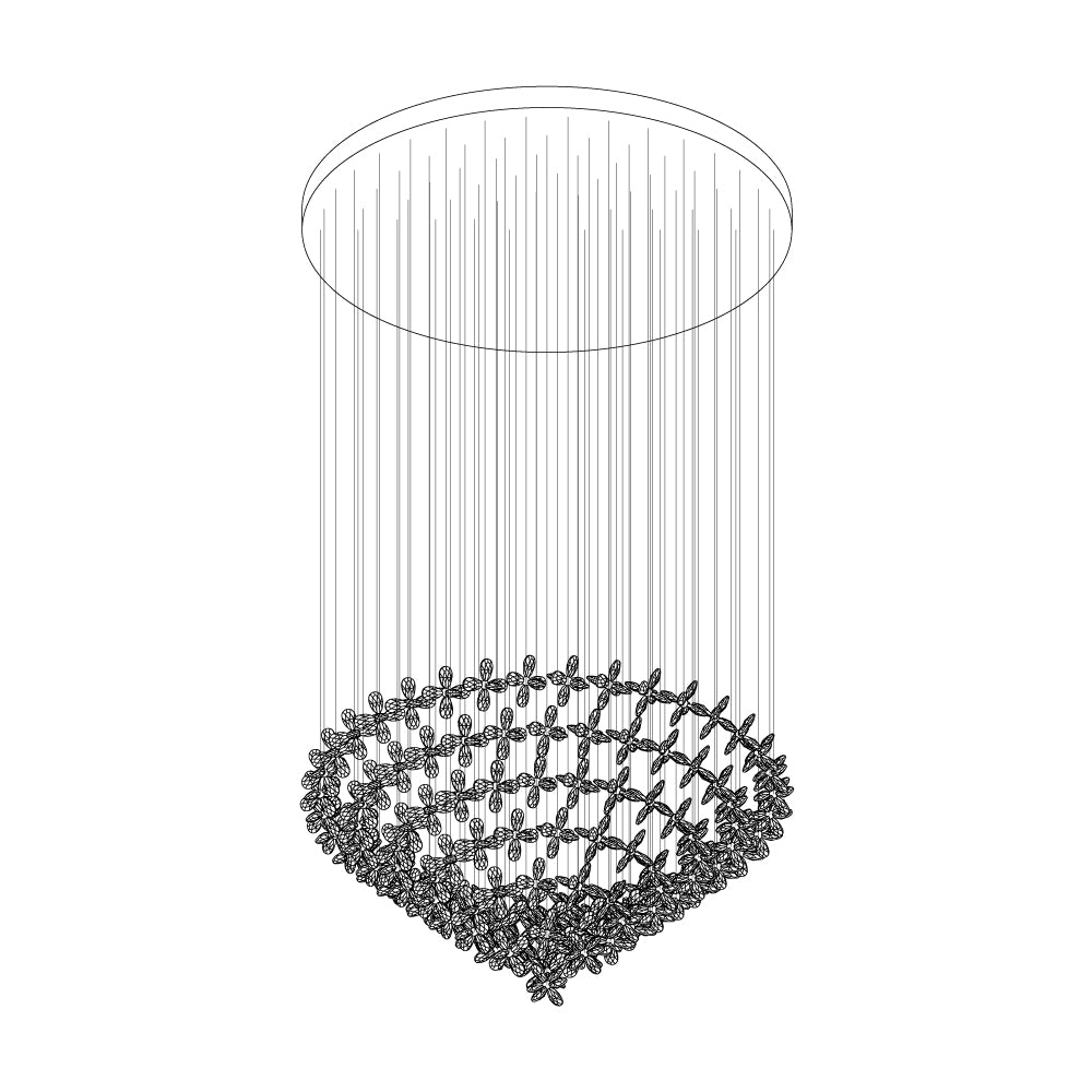 Lustra Lustre Cristal Papillon Bouquet Floral