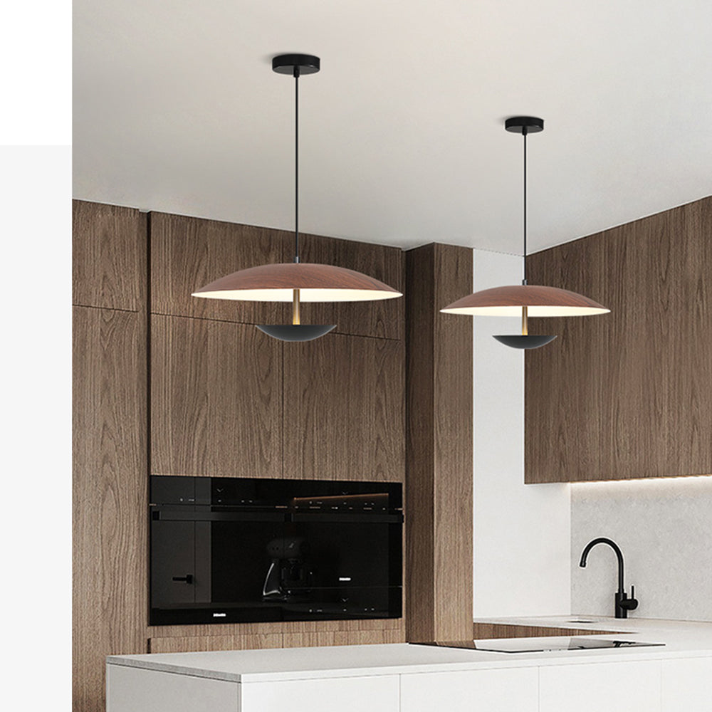 Zephy Suspension Dôme Traditionnelle.  Bois/Marron. Salon/Salle à Manger
