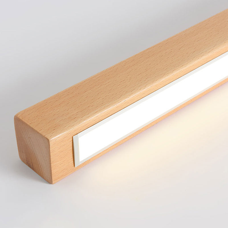 Urien Plafonnier Longue Linéaire Simple. Bois. Couloir/Chambre
