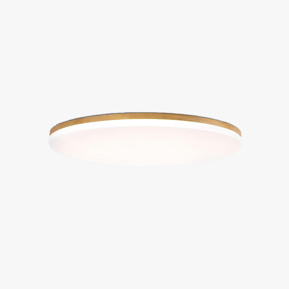 Eilo Plafonnier LED Grande Rond Moderne Bois