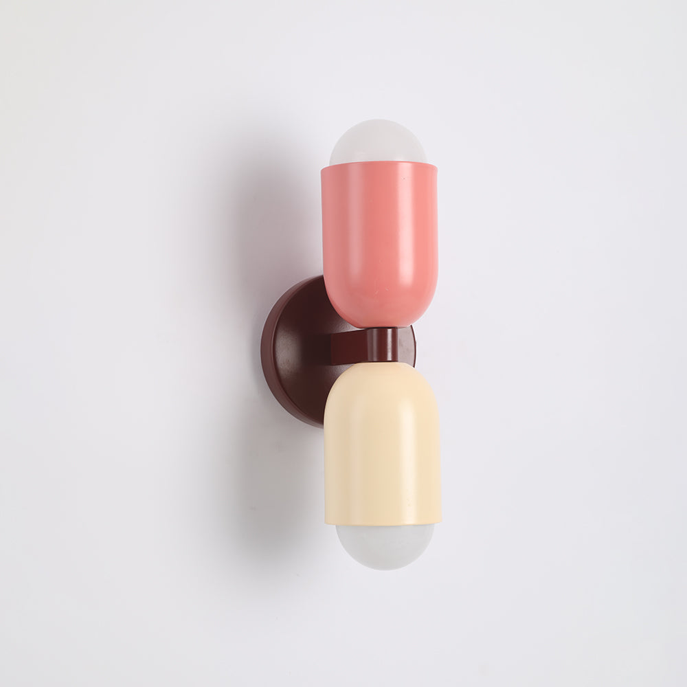 Kira Applique Murale Cylindre Scandinave Métal Coloré Salon