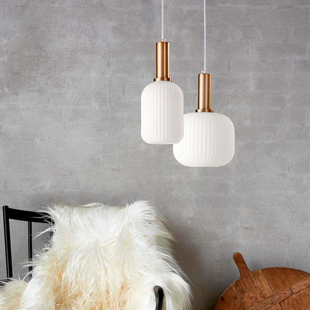 Orvia Luminaires Suspensions Cylindre Moderne Blanc