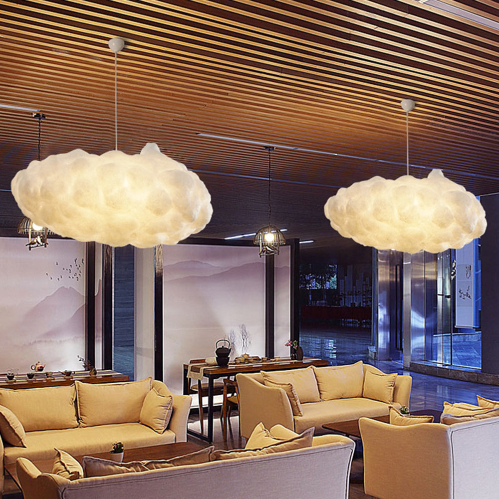 Nuage Suspension Nuage Art Deco Blanc Salon/Chambre à Coucher
