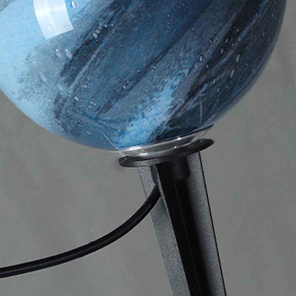 Myrah Lampadaire Boule Moderne Bleu/Curry de Lait Jardin