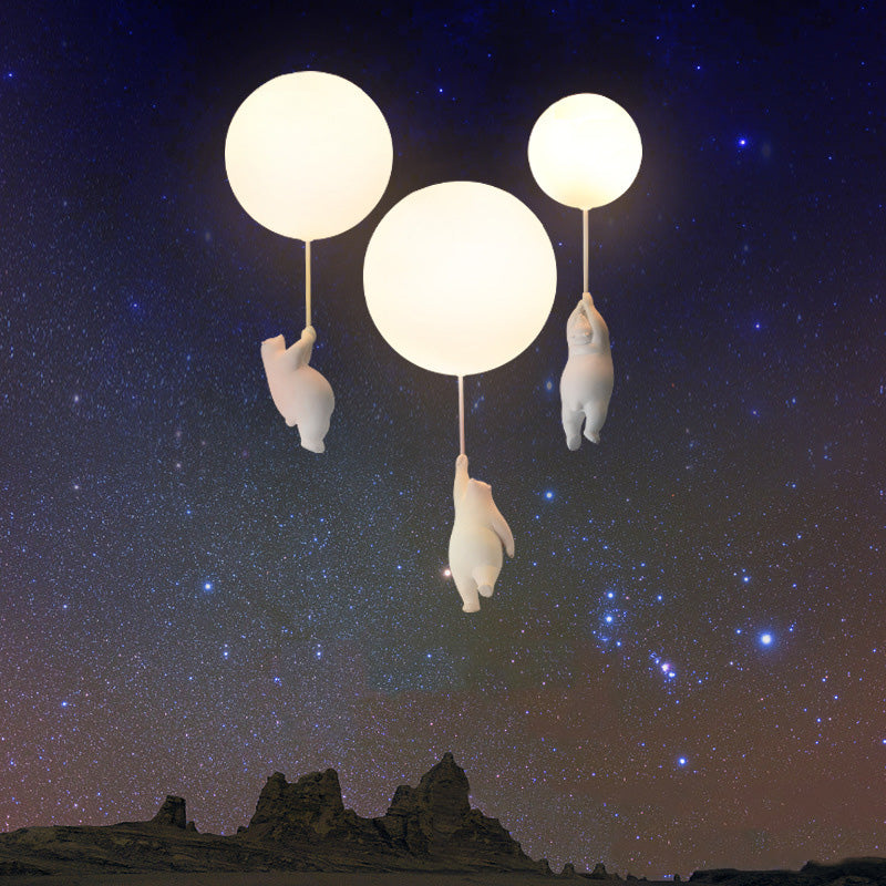 Bear Balloon Suspension/ Plafonnier Ballon Moderne Résine Chambre