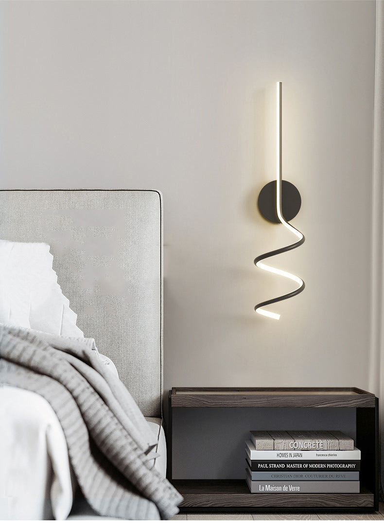 Arisha Applique Murale LED Spirale Moderne Pour Chambre, Couloir, Salon
