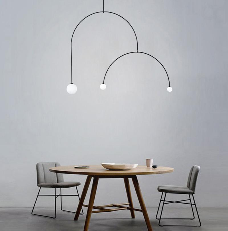 Lustra Lustre Mobile Noir Minimaliste