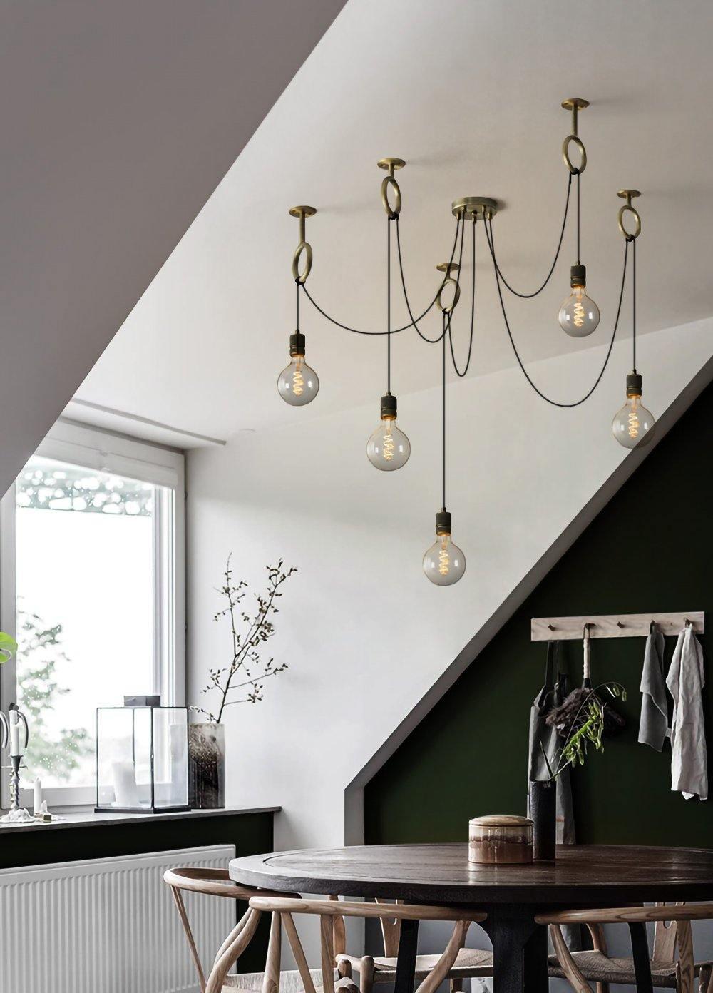 Lustra Lustre Industrial Spider Bulb Hanging
