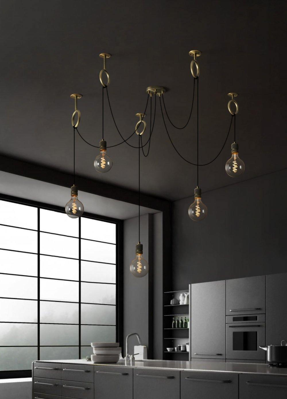 Lustra Lustre Industrial Spider Bulb Hanging