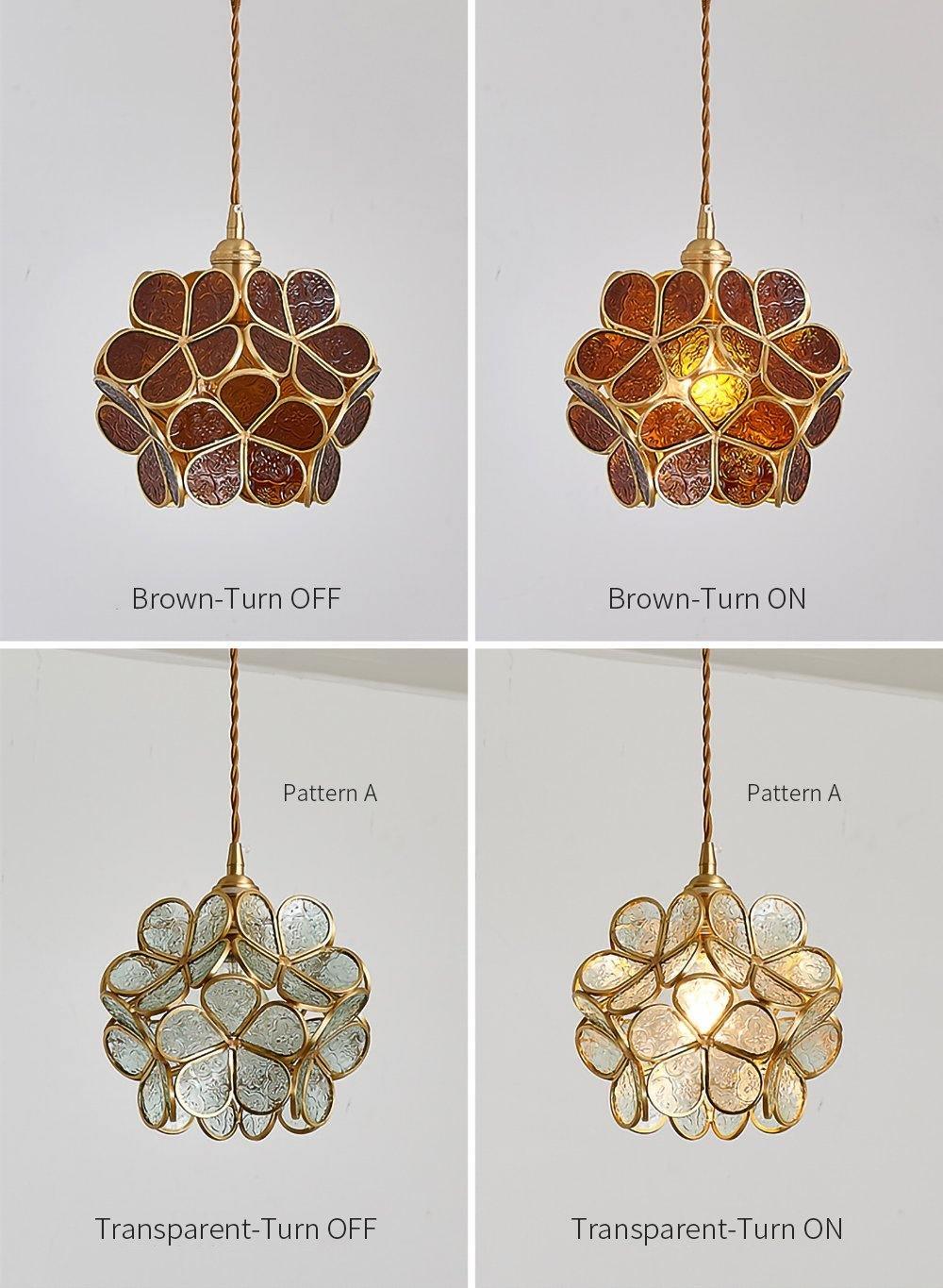 Lustra Suspension en Verre en Forme de Pétale pour Cuisine
