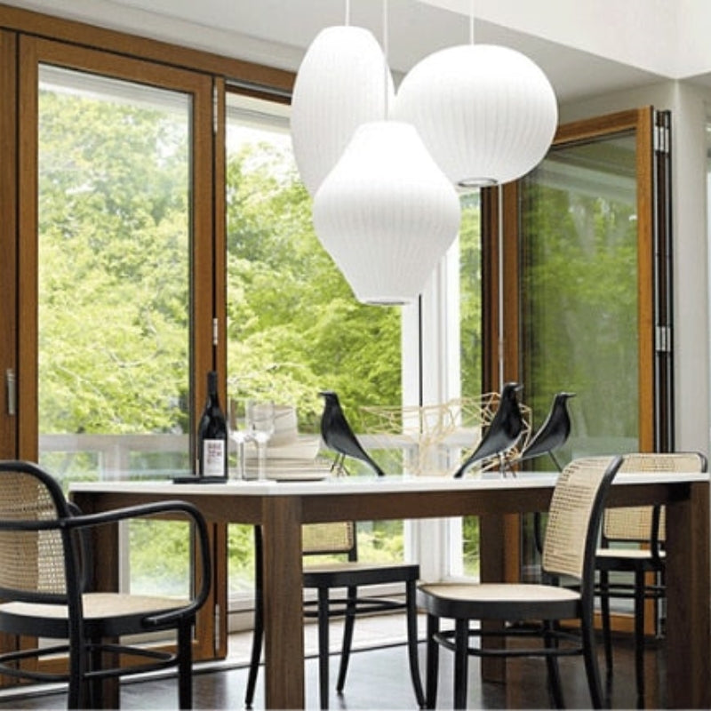 Etrio Suspension Vintage. Métal/Tissu. Blanc. Bar