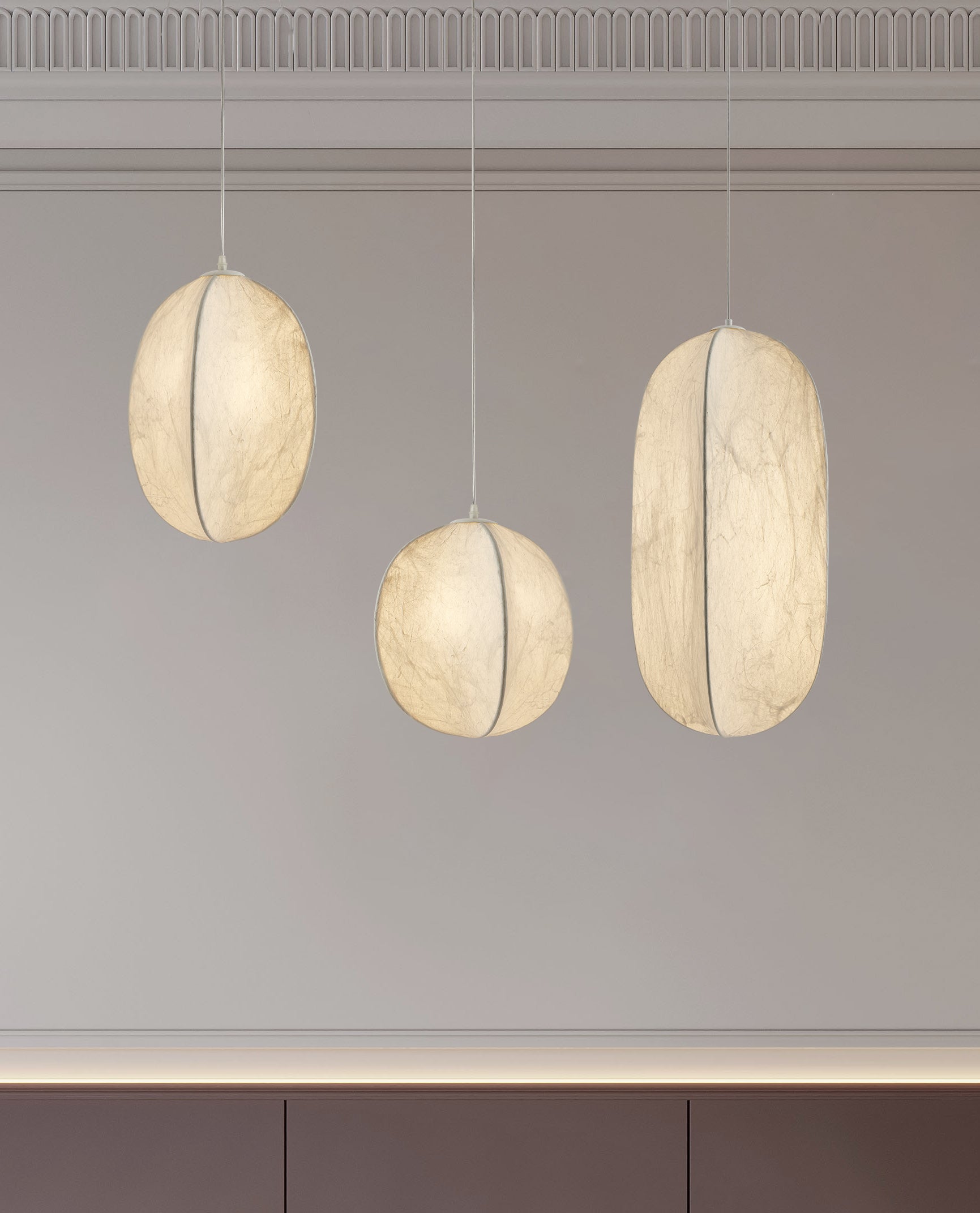 Cocoon Suspension en Soie Minimaliste