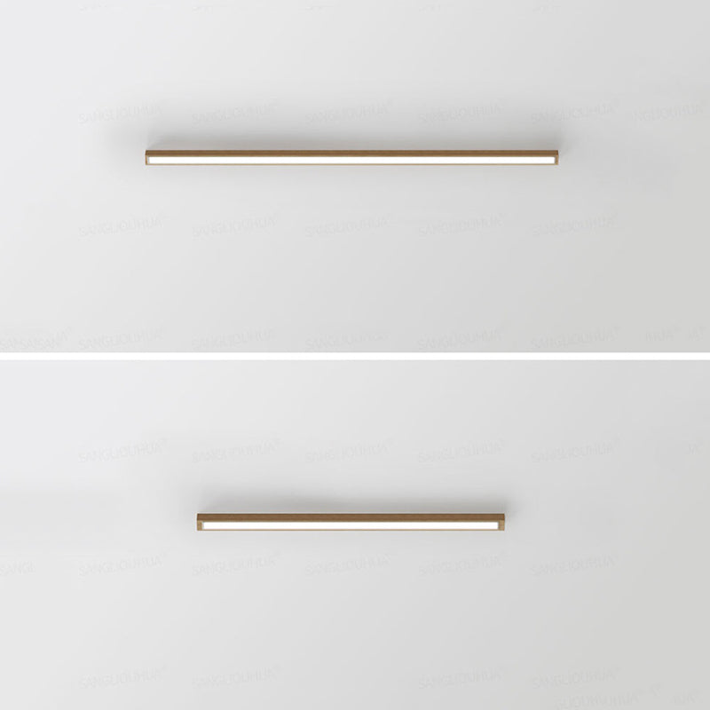 Urien Plafonnier Longue Linéaire Simple. Bois. Couloir/Chambre