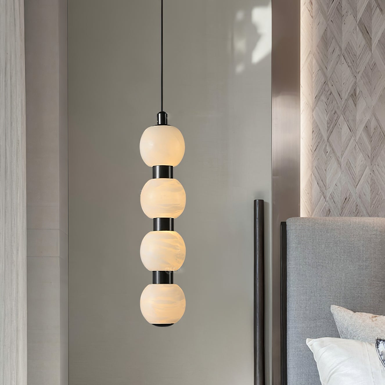 Lyra Suspension Moderne en Albâtre