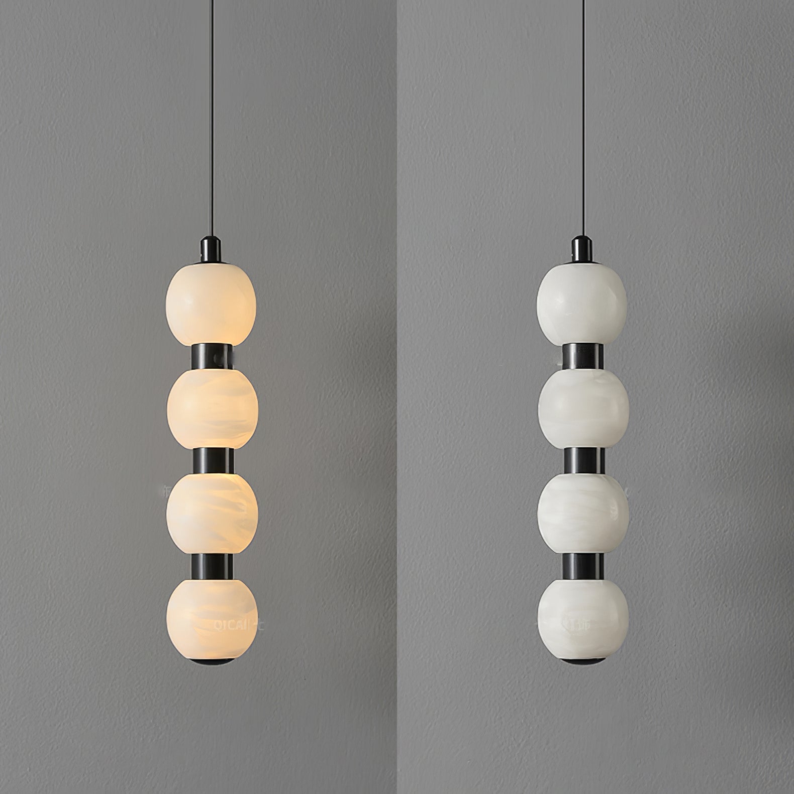 Lyra Suspension Moderne en Albâtre