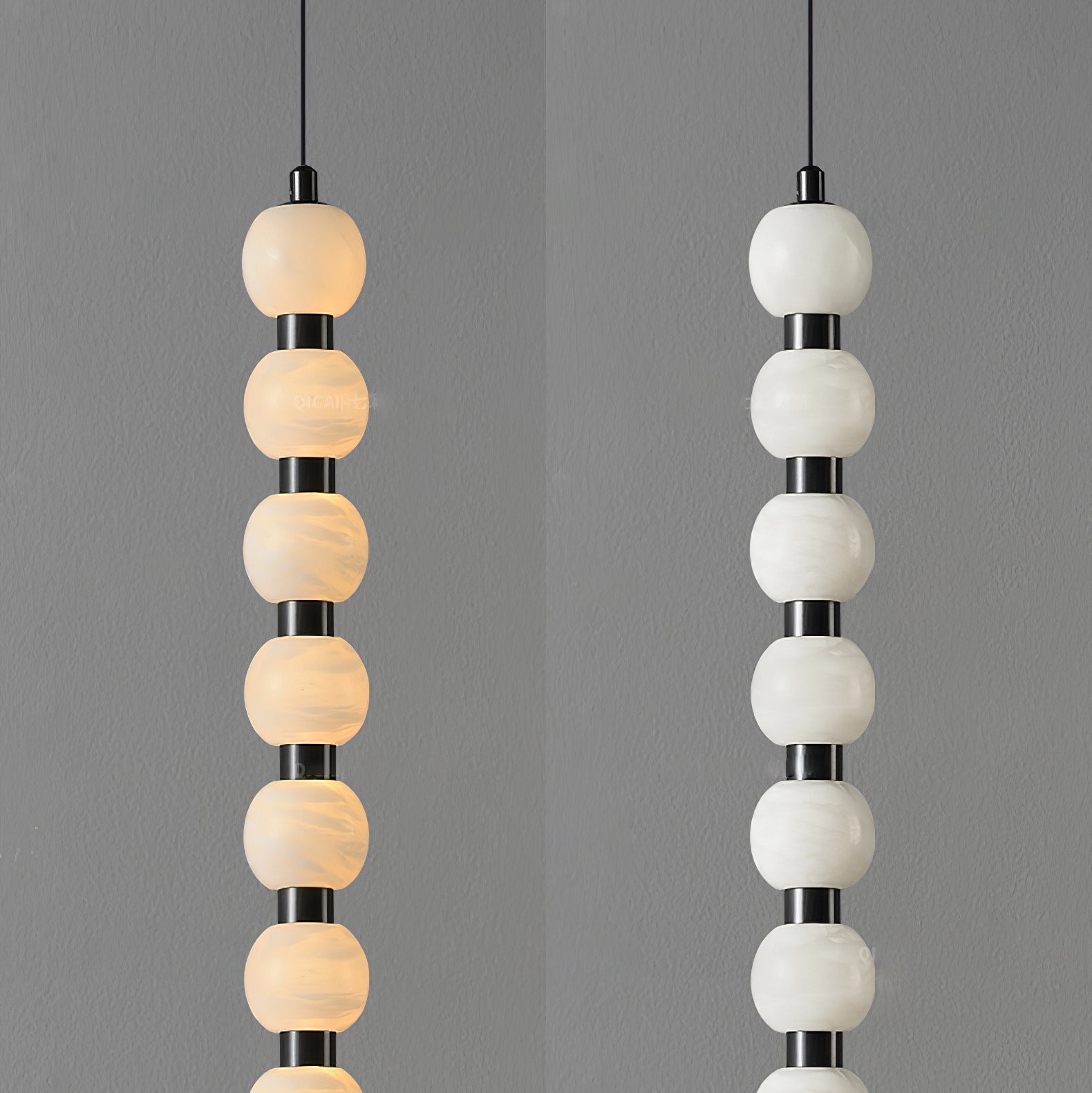 Lyra Suspension Moderne en Albâtre