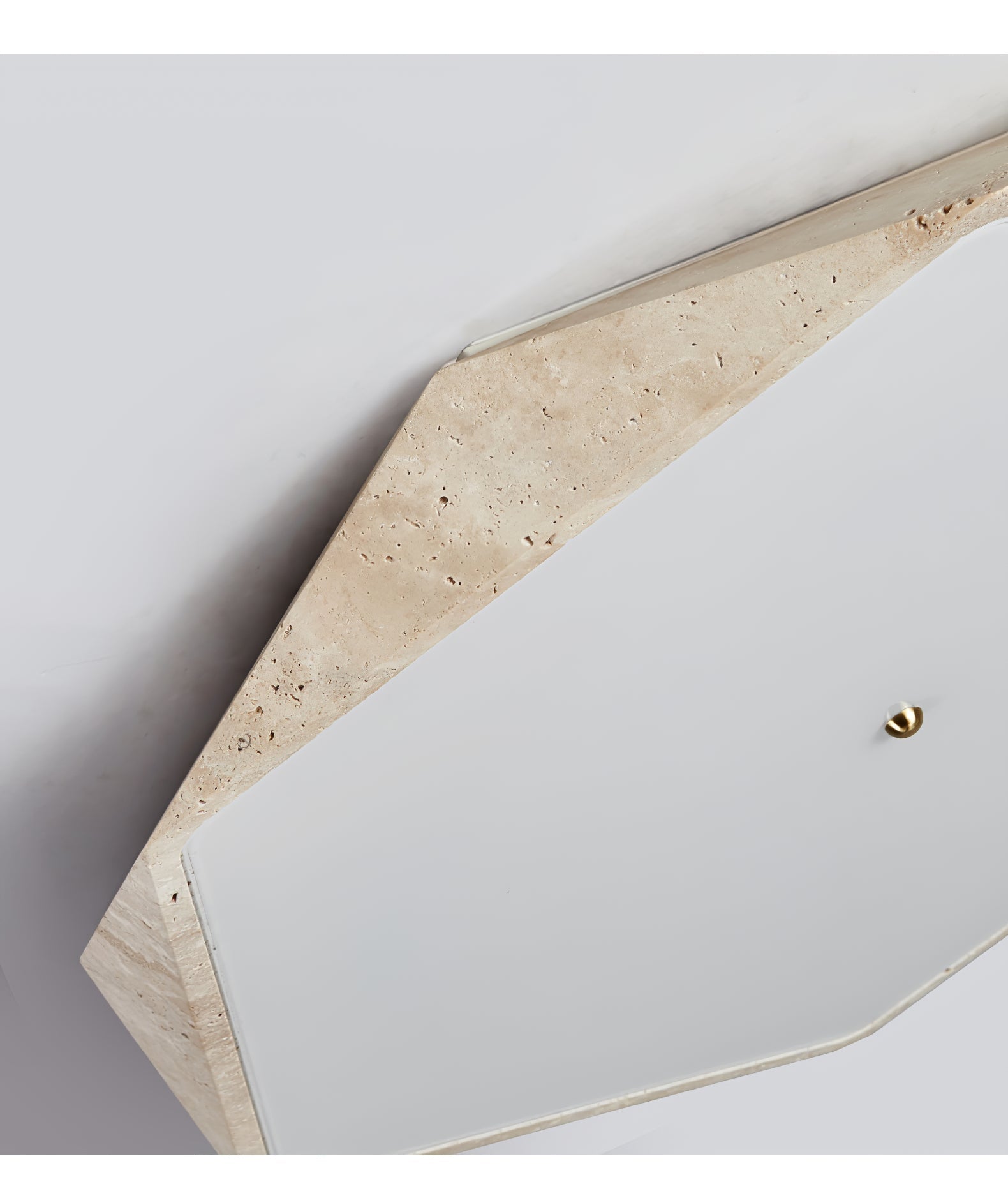 Hexagonal Lumière de Plafond Élégante en Travertin