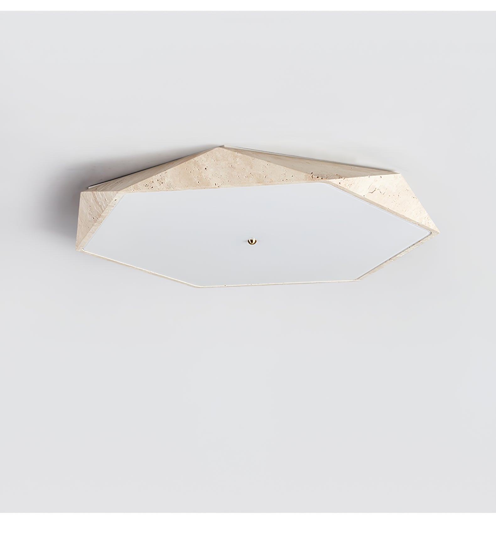 Hexagonal Lumière de Plafond Élégante en Travertin