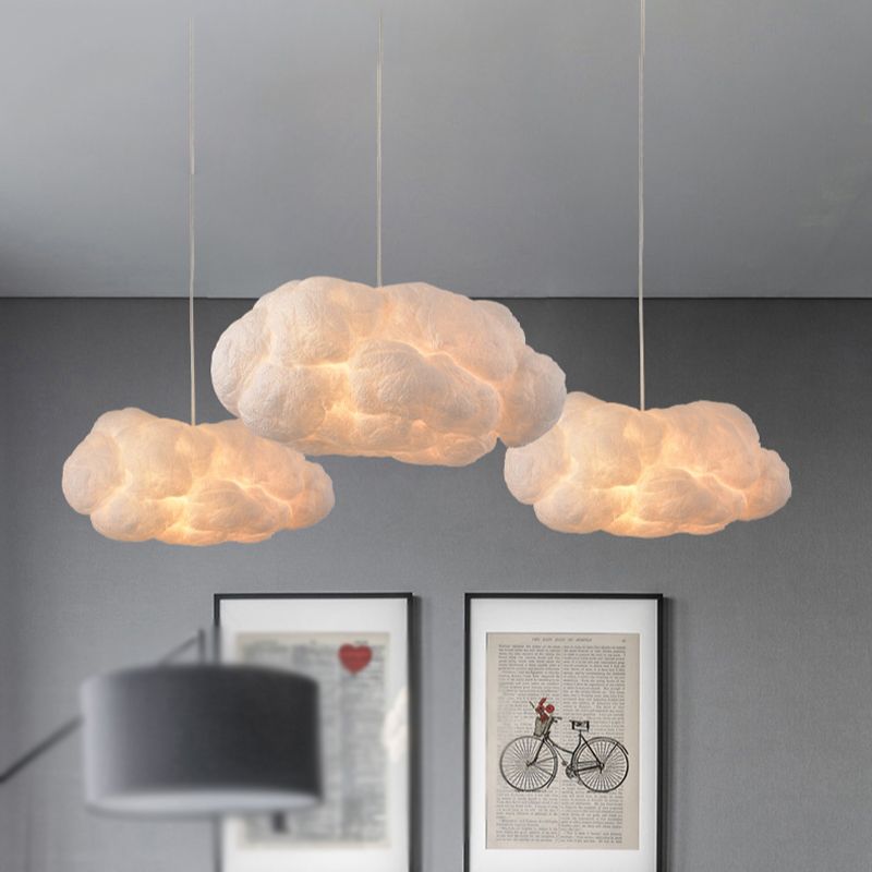 Nuage Suspension Nuage Art Deco Blanc Salon/Chambre à Coucher