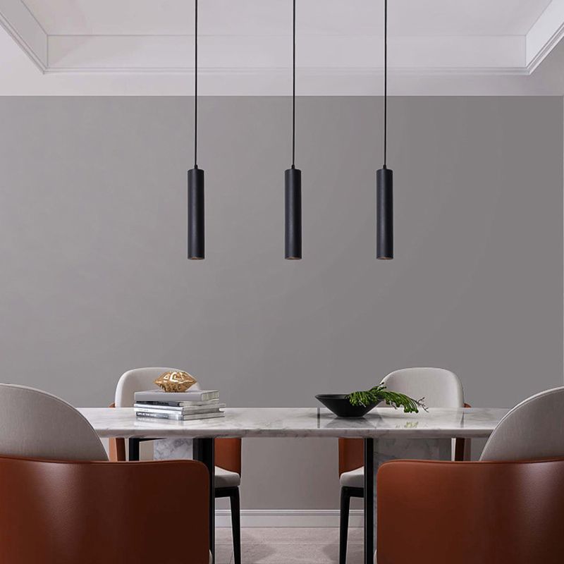 Yore Suspension Cylindre Moderne. Métal. Noir. Salon
