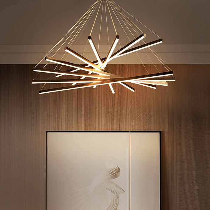 Lomir Luminaires Suspensions Linéaire Simple LED Moderne Métal Ferreux Salon