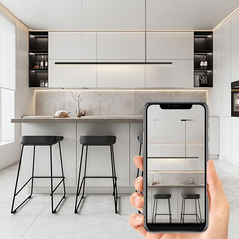 Xirro Suspension Linéaire Minimaliste Noir/Blanc. Chambre