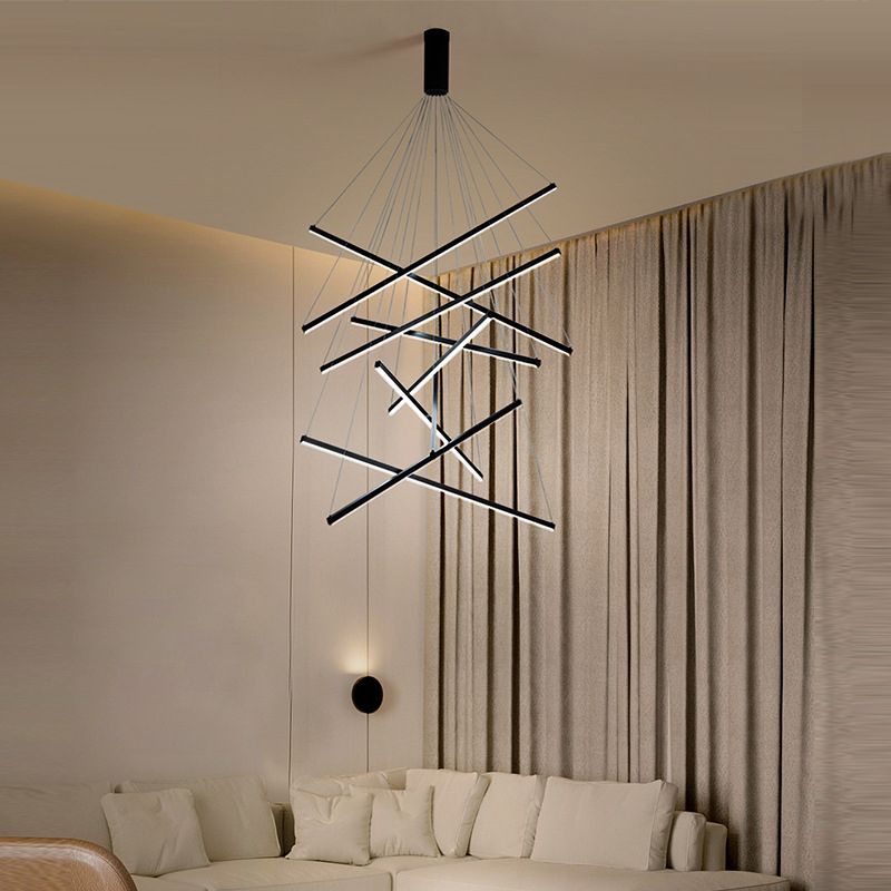 Lomir Luminaires Suspensions Linéaire Simple LED Moderne Métal Ferreux Salon