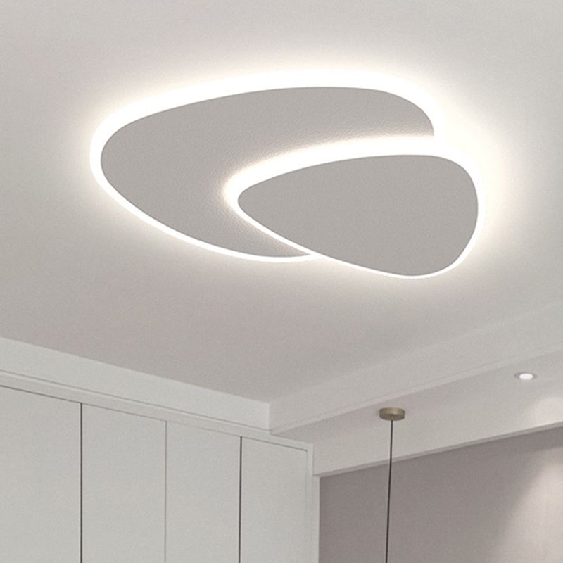 Zeno Plafonnier Triangle Moderne Blanc Salon
