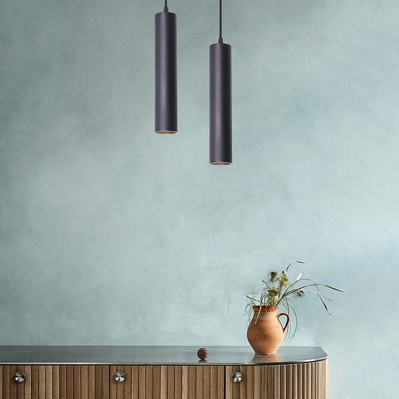 Yore Suspension Cylindre Moderne. Métal. Noir. Salon