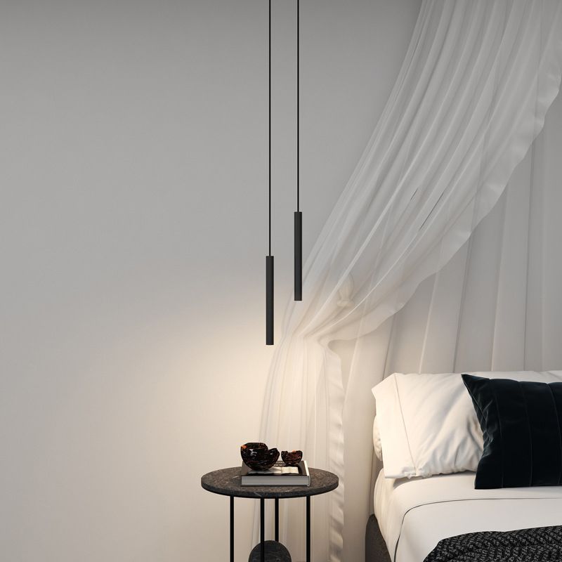Filo Suspension Cylindre Industriel Chambre à Coucher