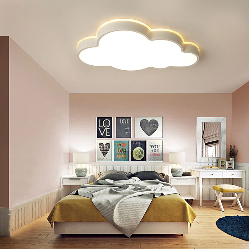 Aria Design LED Plafonnier Nuage Moderne Blanc Salon/Chambre à Coucher