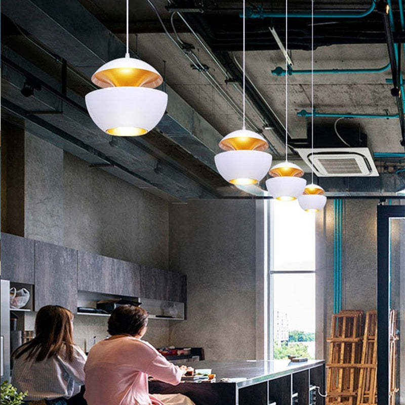Arisha Suspension LED, Noir & Blanc, D 25/35CM
