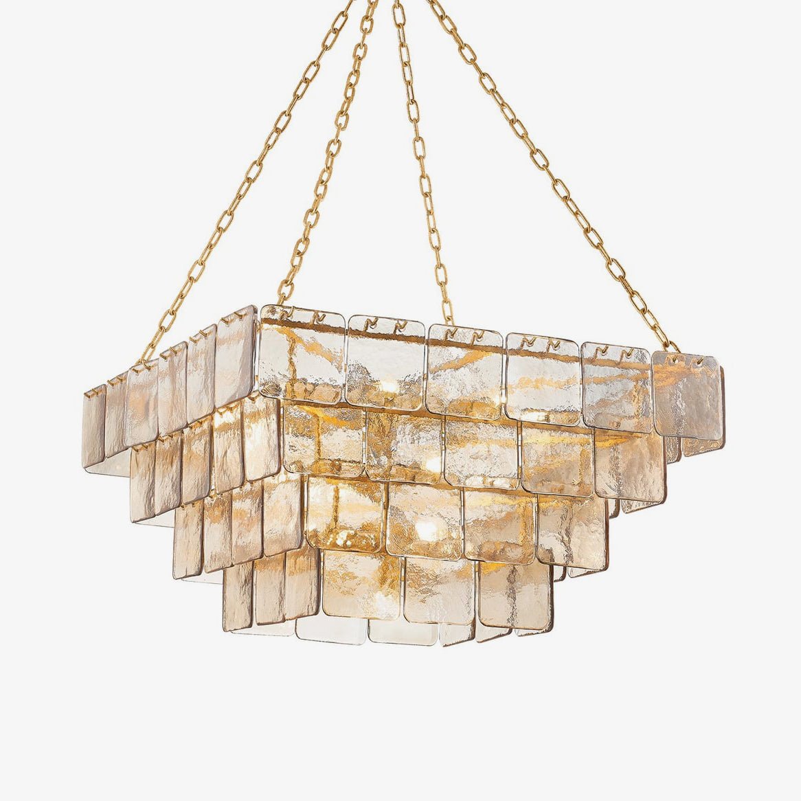 Aurora Lustre en verre luxueux à étages